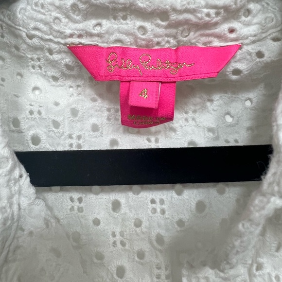 LILLY PULITZER- Lenox top in resort white mini eyelets - Picture 2 of 3